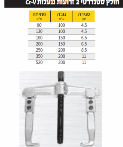 חולץ סטנדרטי 2 זרועות ננעלת
